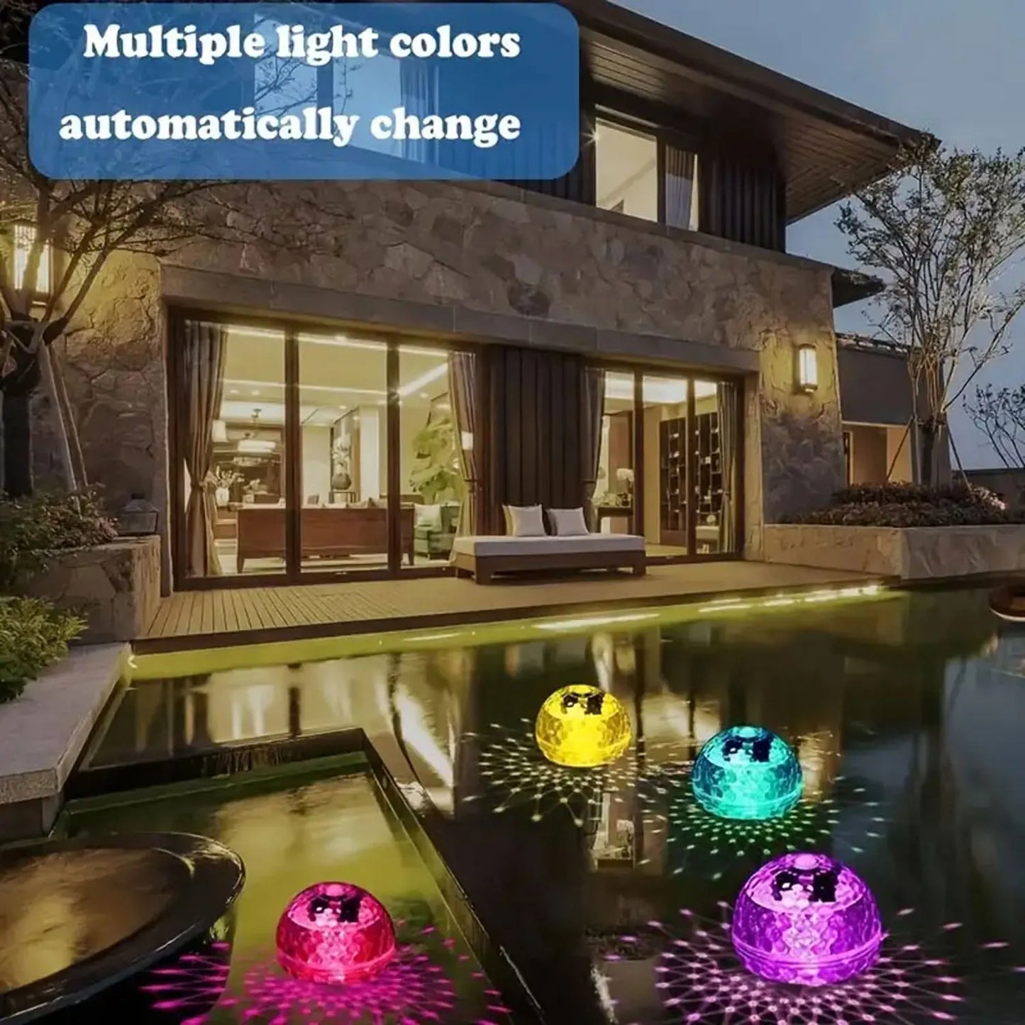 Floating Solar Pool Lights – Waterproof RGB LED Light