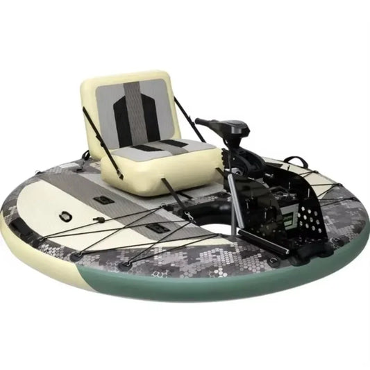 Motorized Inflatable Fishing Boat – Stable & Portable
